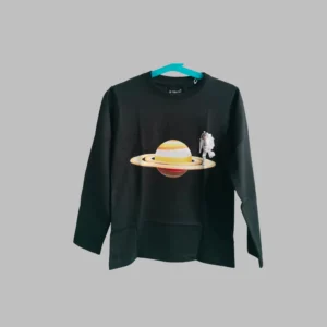 Fabspire Kids Tee - saturn astronaut (Black)
