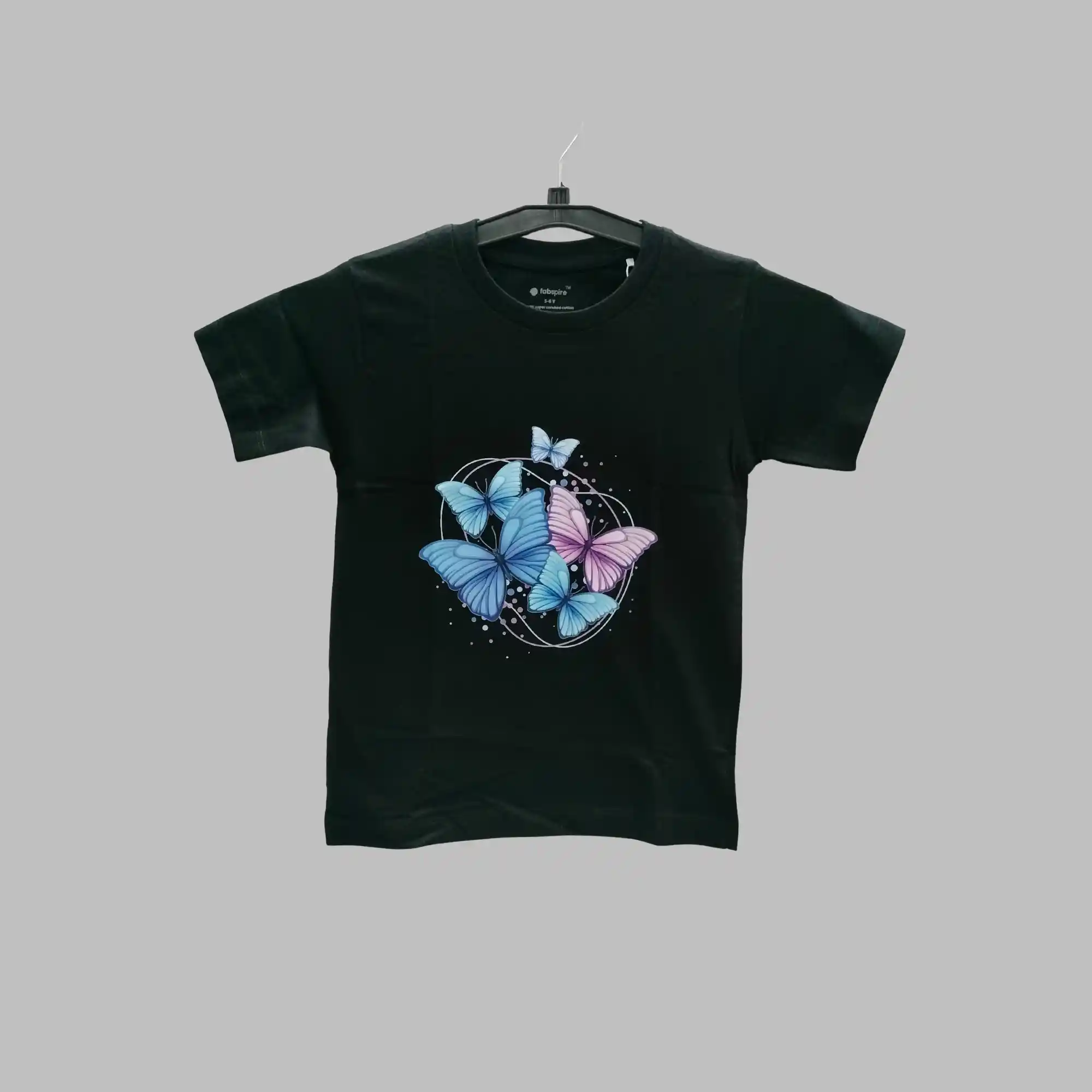 Fabspire Kids Tee - butterfly (Black)