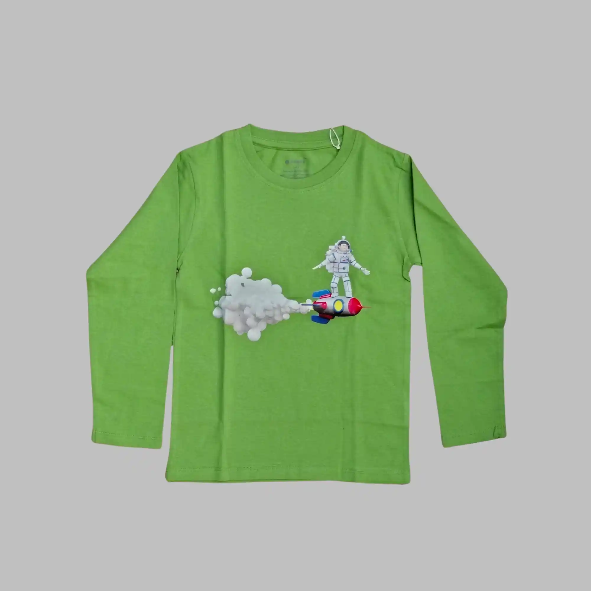 Fabspire Kids Tee - rocket astronaut (Kiwi Green)