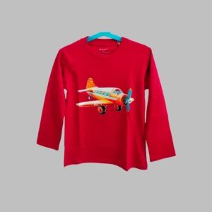 Fabspire Kids Tee - aeroplane (Red)