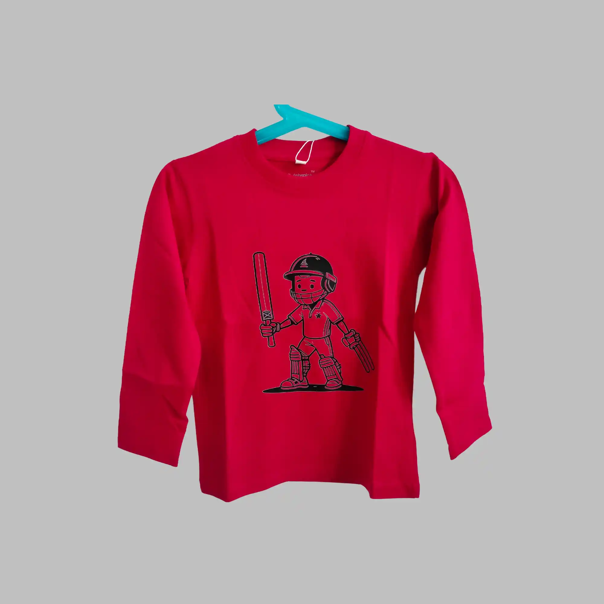 Fabspire Kids Tee - cricketboy (Red)