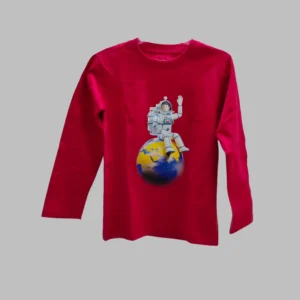 Fabspire Kids Tee - globe astronaut (Red)