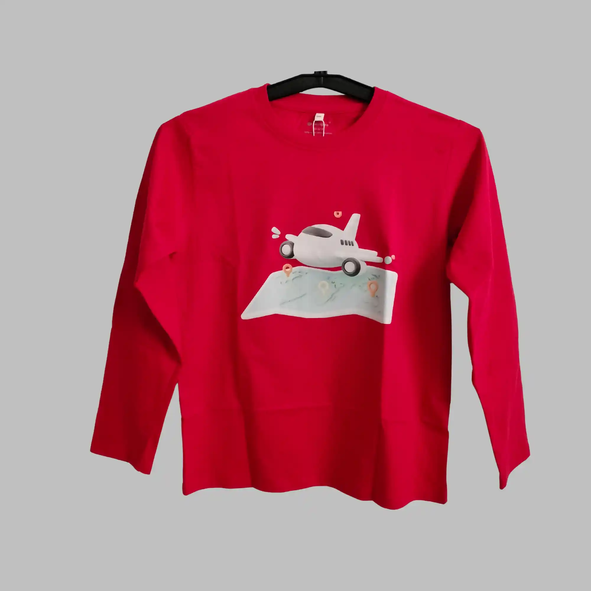 Fabspire Kids Tee - Mapaeroplane (Red)