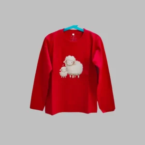 Fabspire Kids Tee - sheepandlamb (Red)