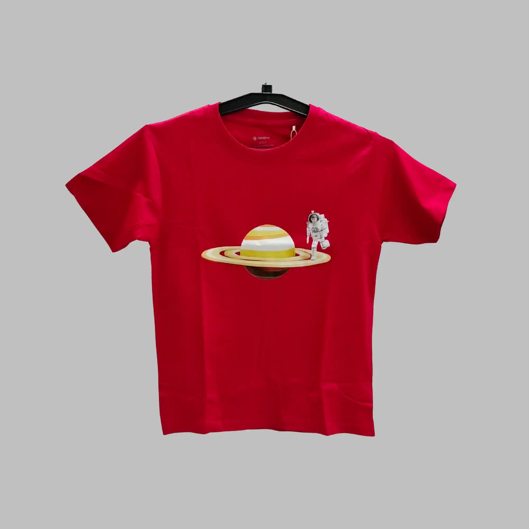 Fabspire Kids Tee - saturn astronaut (Red)