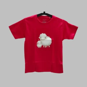 Fabspire Kids Tee - sheepandlamb (Red)