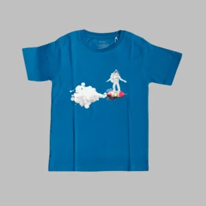 Fabspire Kids Tee - rocket astronaut (Royal Blue)