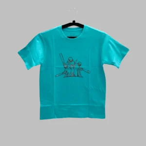 Fabspire Kids Tee - batsman (Sky Blue)