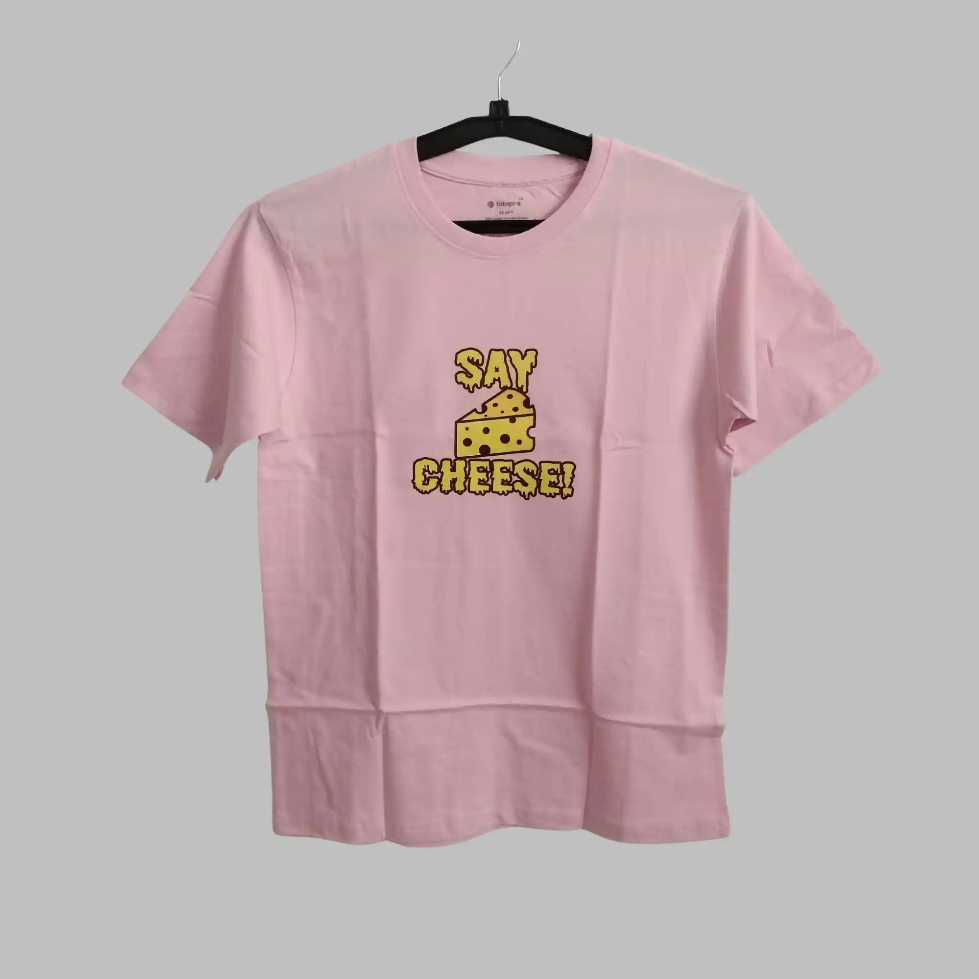 Fabspire Kids Tee - Saycheese (Soft Pink)