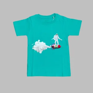 Fabspire Kids Tee - rocket astronaut (Teal)