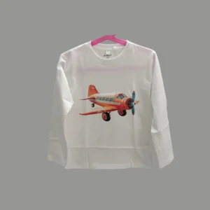 Fabspire Kids Tee - aeroplane (White)
