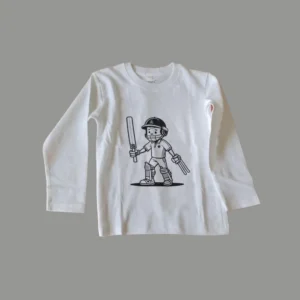 Fabspire Kids Tee - cricketboy (White)