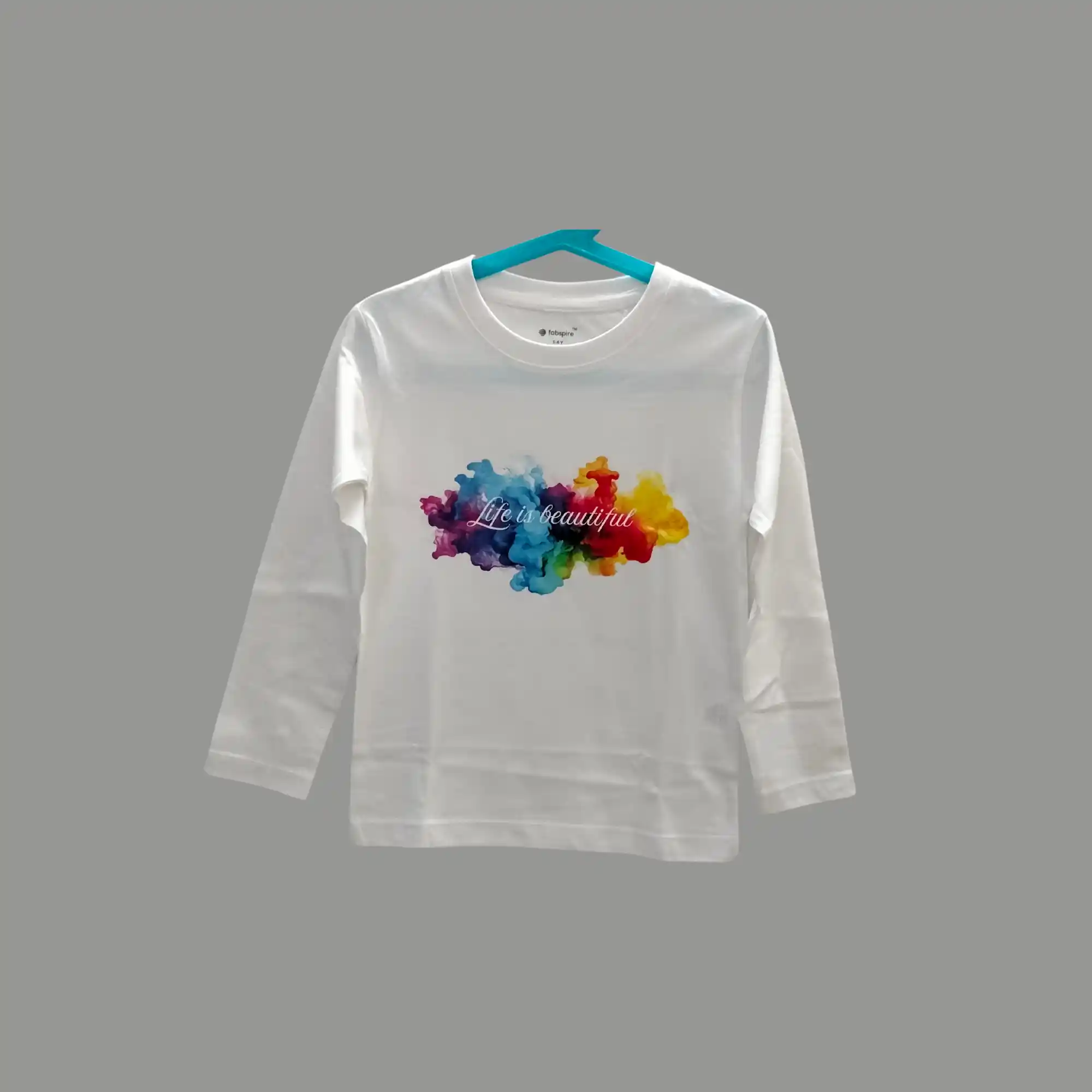 Fabspire Kids Tee - Lifeisbeautiful (White)