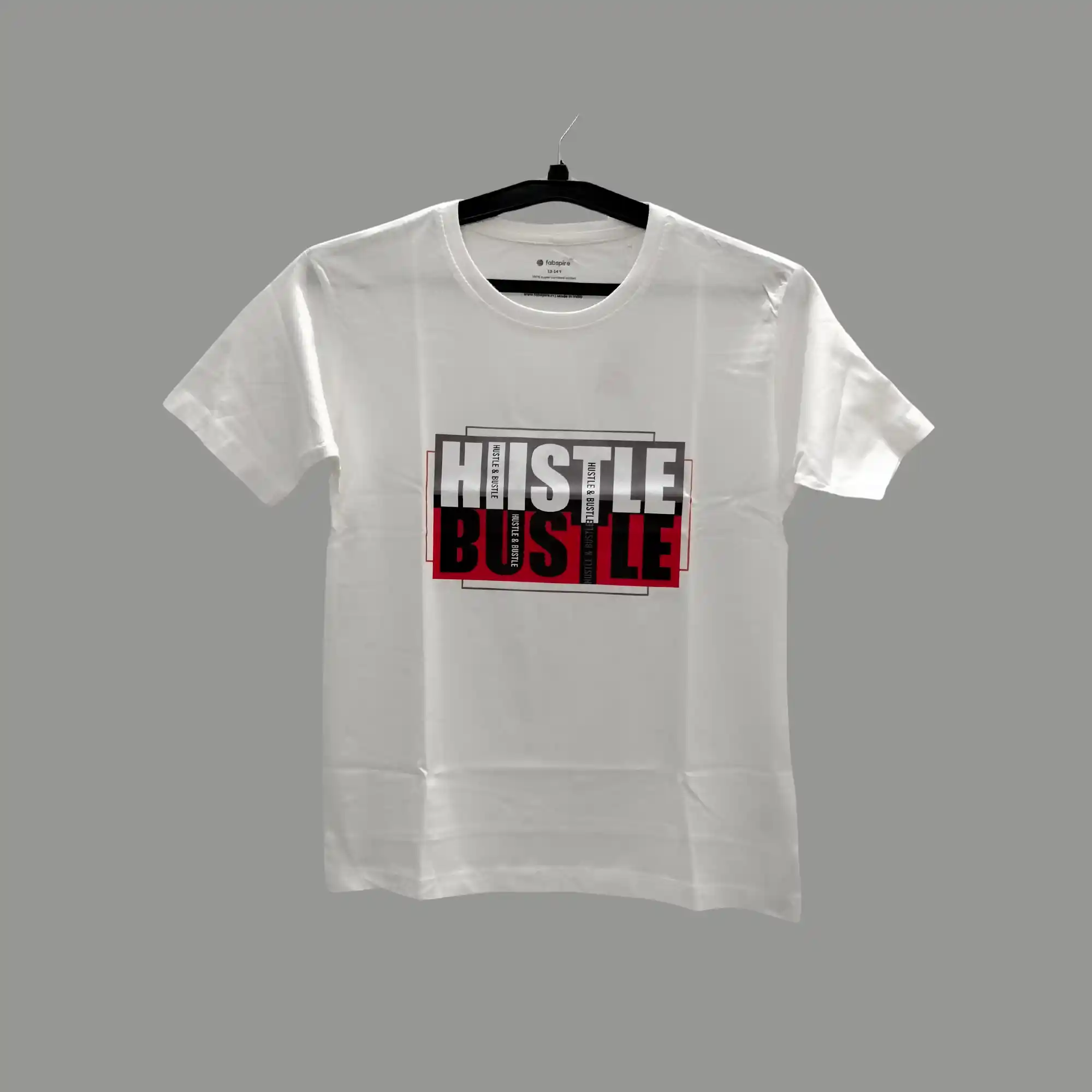 Fabspire Kids Tee - Hustlebustle (White)