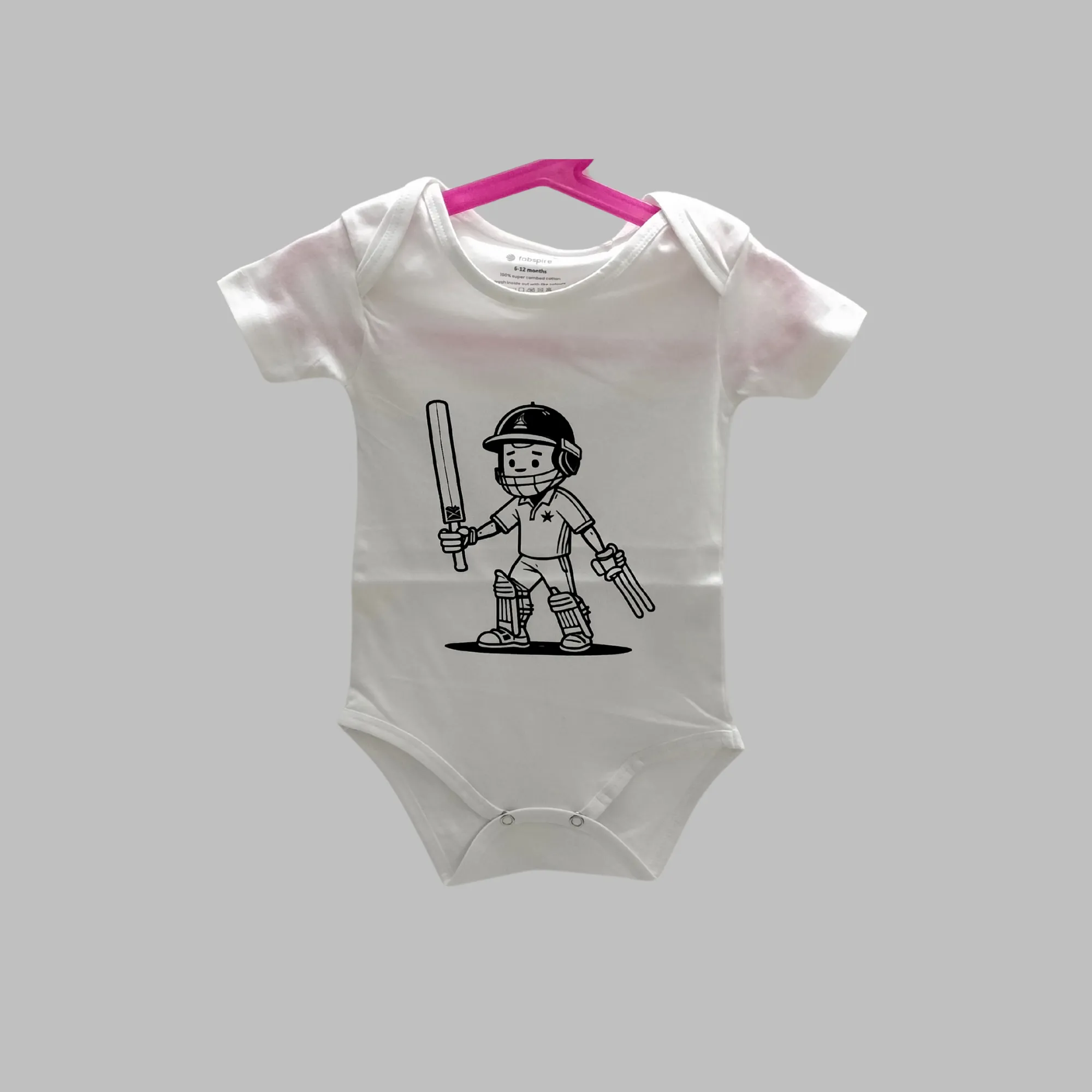 Fabspire Infant Tee - cricketboy (White)