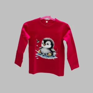 Fabspire Kids Tee - Babypenguin (Red)