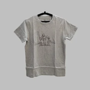 Fabspire Men Tee - cricketbatsman (Grey Htr)