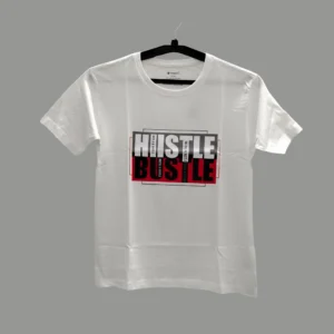 Fabspire Men Tee - Hustlebustle (White)